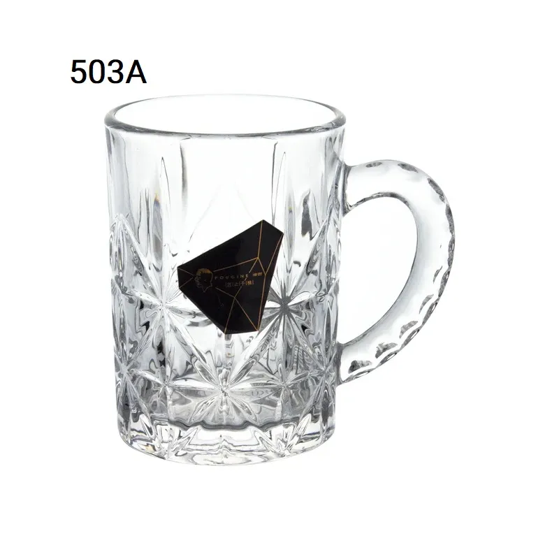سرویس ۶ عددی فنجان چای‌خوری پوگین ساخت چین با بدنه درخشان.